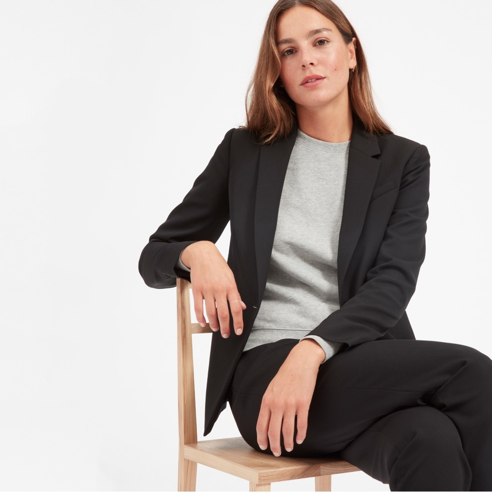 Everlane The Italian GoWeave Classic Blazer Black - Size 4